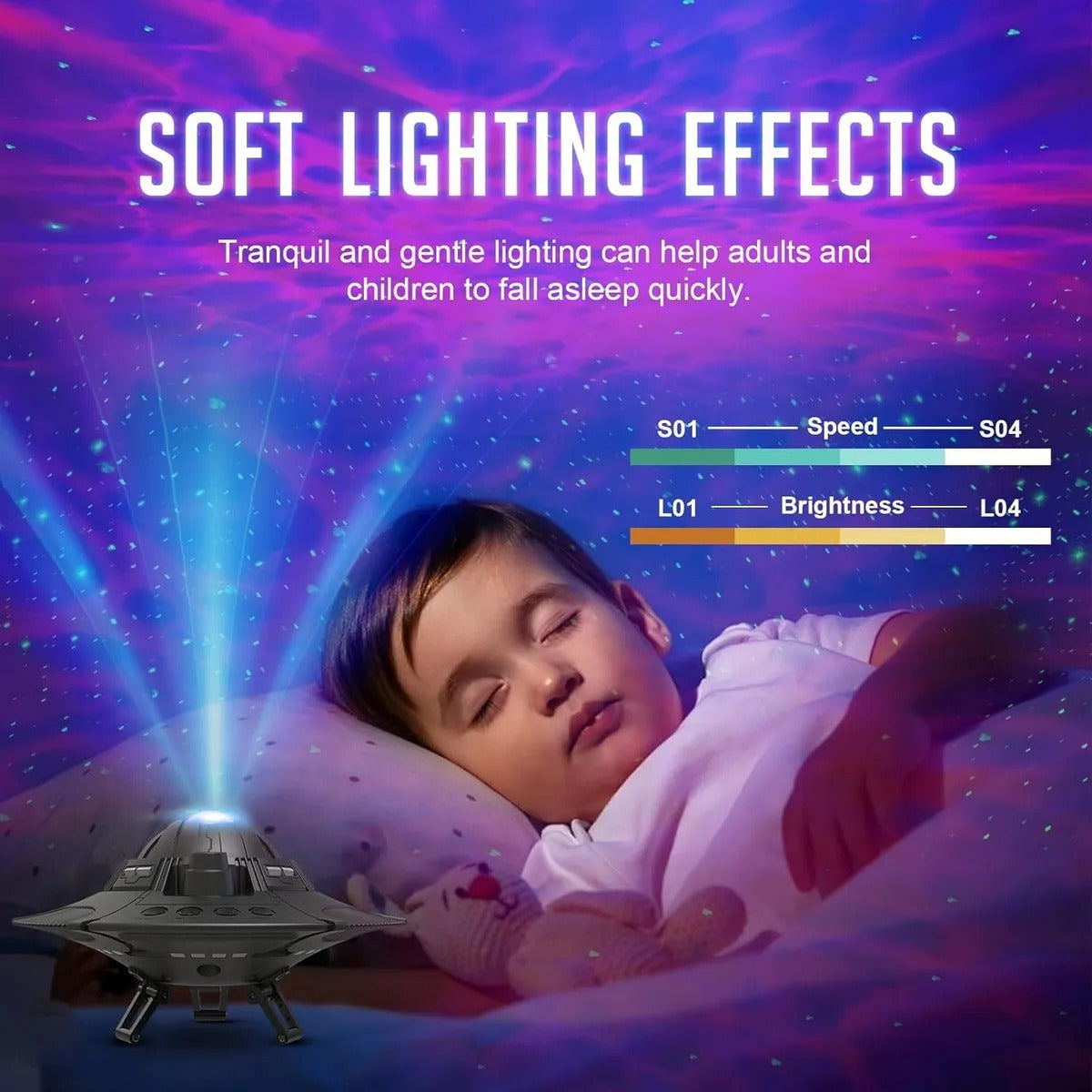 Proyector Galaxia OVNI Lampara Led Nebulosa