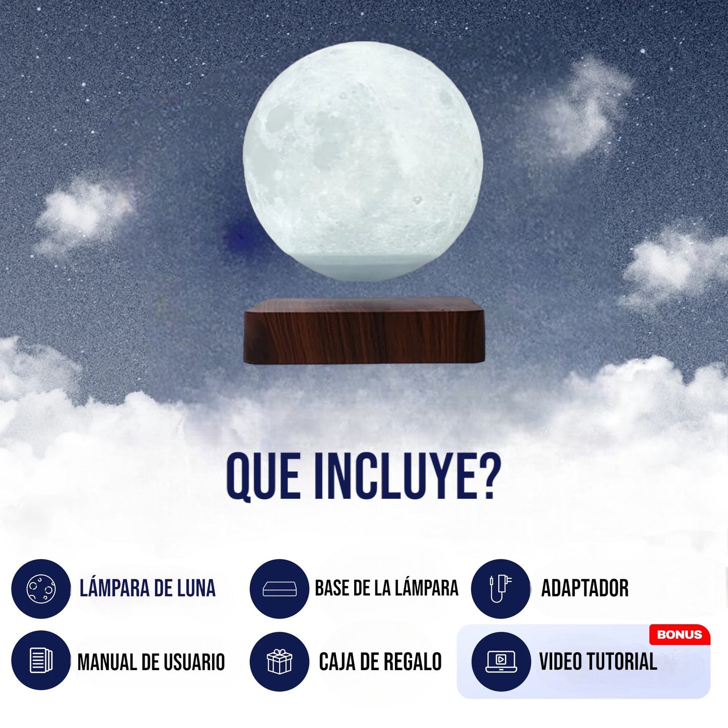 Lámpara De Luna Levitante