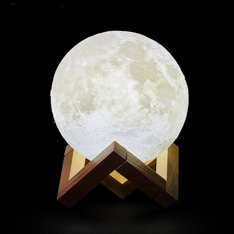 Lampara De Luna 3D Con Base