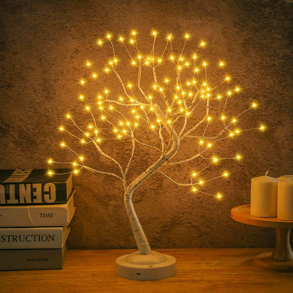 Lampara Árbol Bonsái Luz Led De Noche